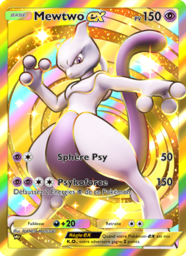 Mewtwo-ex 286 — Puissance Génétique (French Pokémon TCG card)