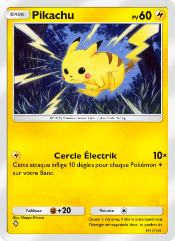Pikachu 025 — L’Île Fabuleuse (French Pokémon TCG card)