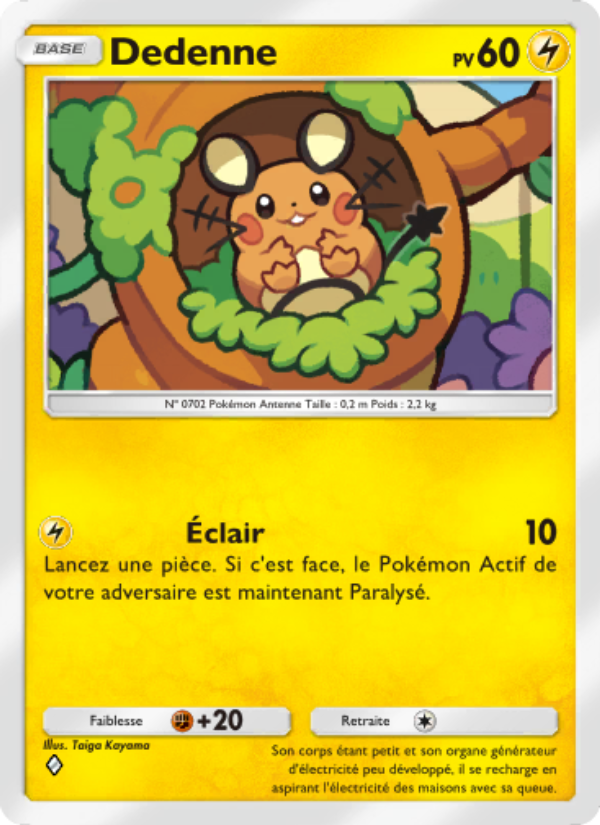 Dedenne 030 — L’Île Fabuleuse (French Pokémon TCG card)