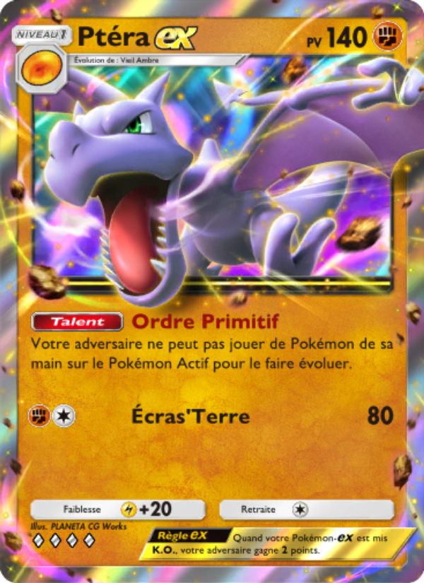Ptéra-ex 046 — L’Île Fabuleuse (French Pokémon TCG card)