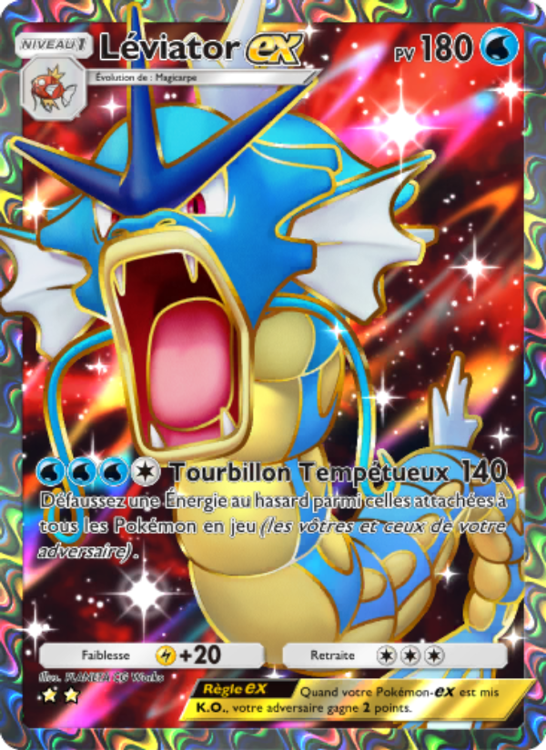 Léviator-ex 076 — L’Île Fabuleuse (French Pokémon TCG card)