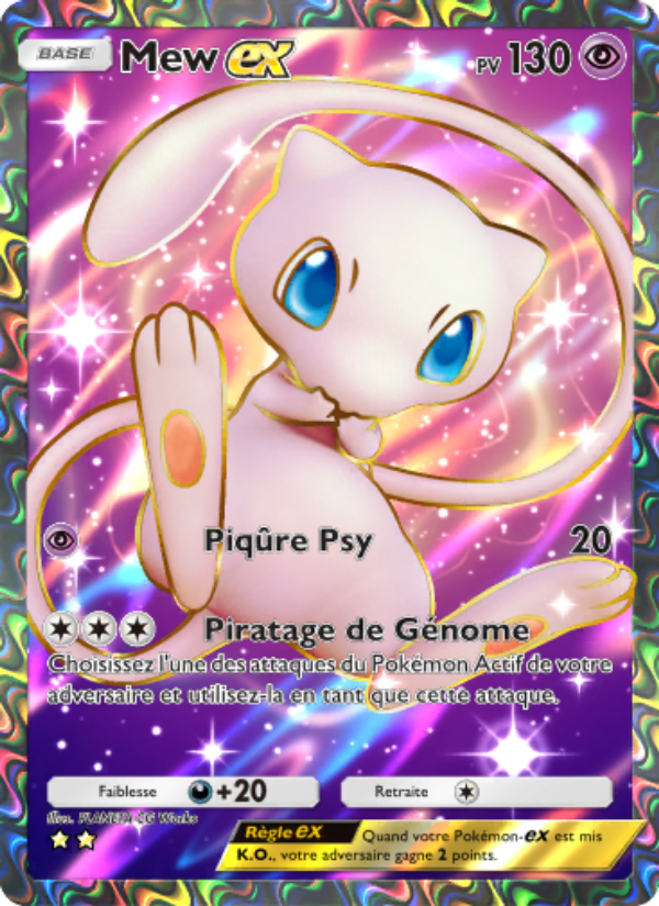 Mew-ex 077 — L’Île Fabuleuse (French Pokémon TCG card)