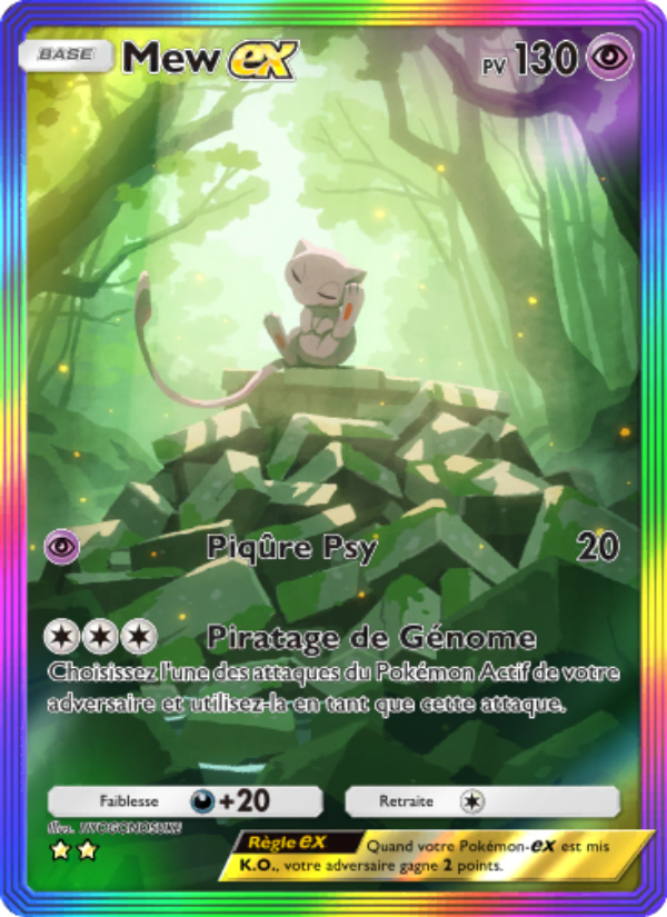 Mew-ex 083 — L’Île Fabuleuse (French Pokémon TCG card)