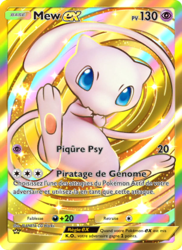 Mew-ex 086 — L’Île Fabuleuse (French Pokémon TCG card)