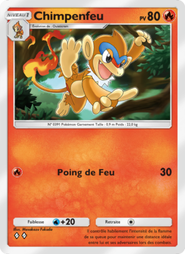 Chimpenfeu 028 — Choc Spatio-Temporel (French Pokémon TCG card)