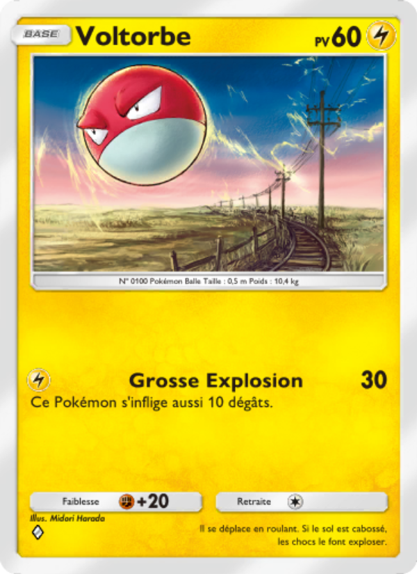 Voltorbe 054 — Choc Spatio-Temporel (French Pokémon TCG card)