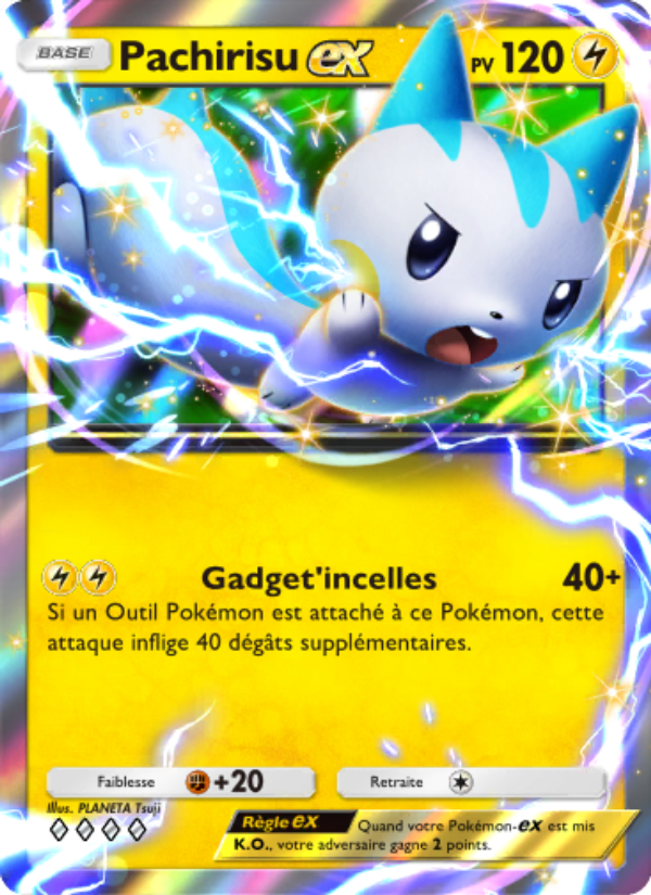 Pachirisu-ex 061 — Choc Spatio-Temporel (French Pokémon TCG card)