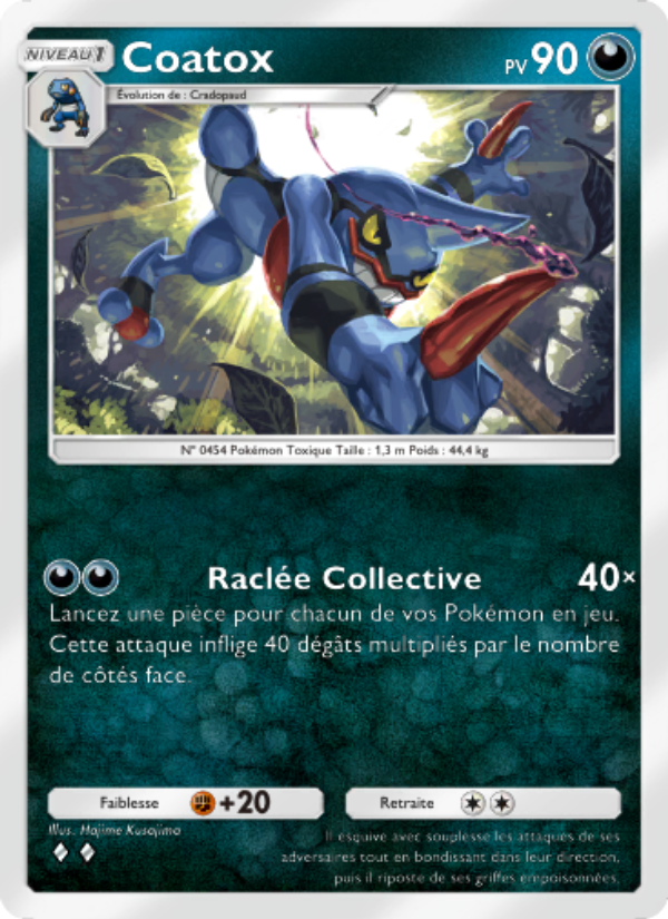 Coatox 108 — Choc Spatio-Temporel (French Pokémon TCG card)