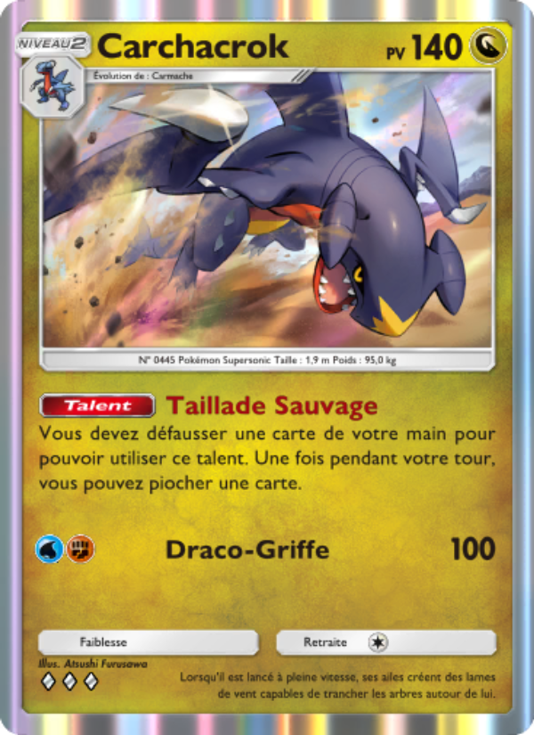 Carchacrok 123 — Choc Spatio-Temporel (French Pokémon TCG card)