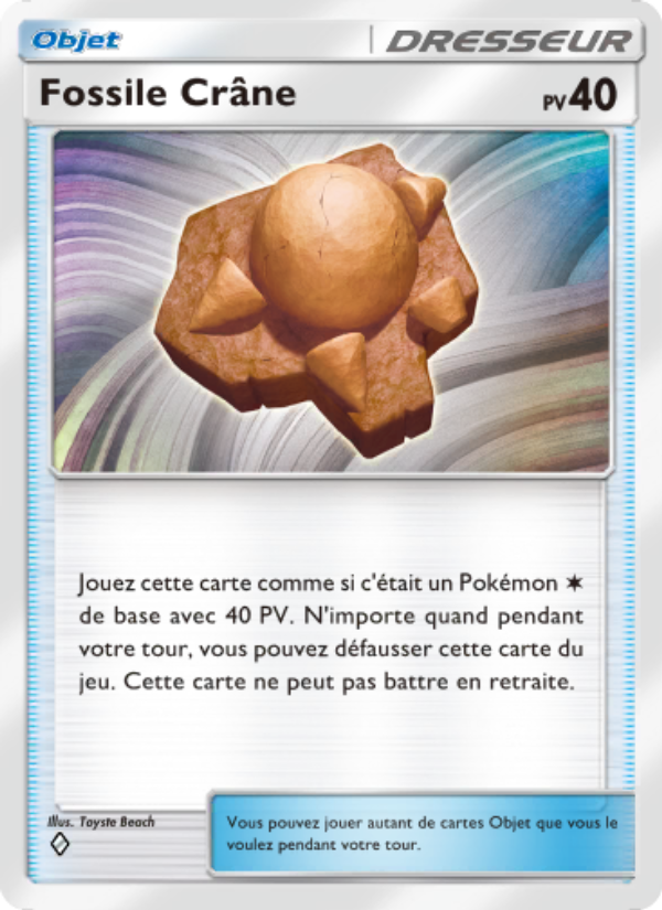 Fossile Crâne 144 — Choc Spatio-Temporel (French Pokémon TCG card)