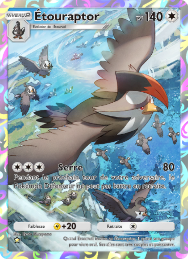 Étouraptor 176 — Choc Spatio-Temporel (French Pokémon TCG card)