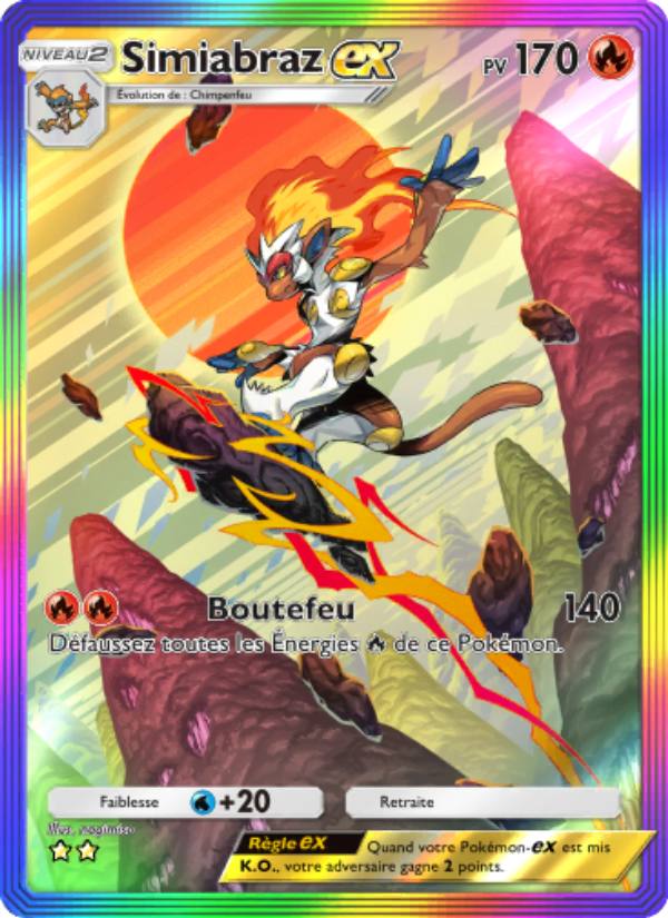 Simiabraz-ex 197 — Choc Spatio-Temporel (French Pokémon TCG card)