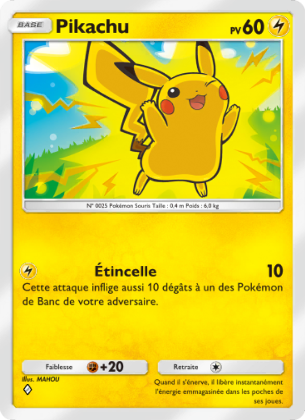 Pikachu 025 — Lumière Triomphale (French Pokémon TCG card)