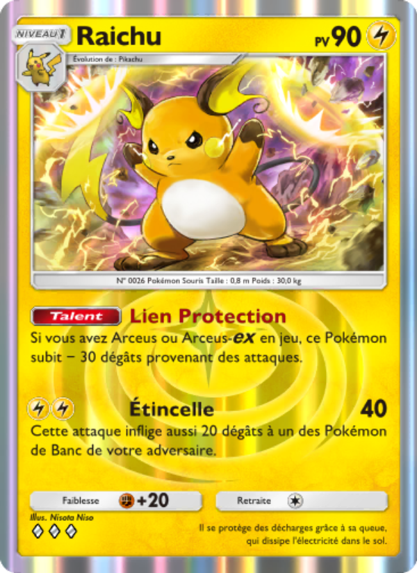 Raichu 026 — Lumière Triomphale (French Pokémon TCG card)
