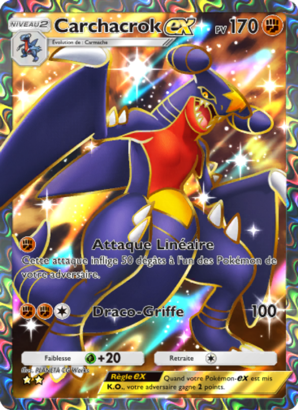 Carchacrok-ex 084 — Lumière Triomphale (French Pokémon TCG card)