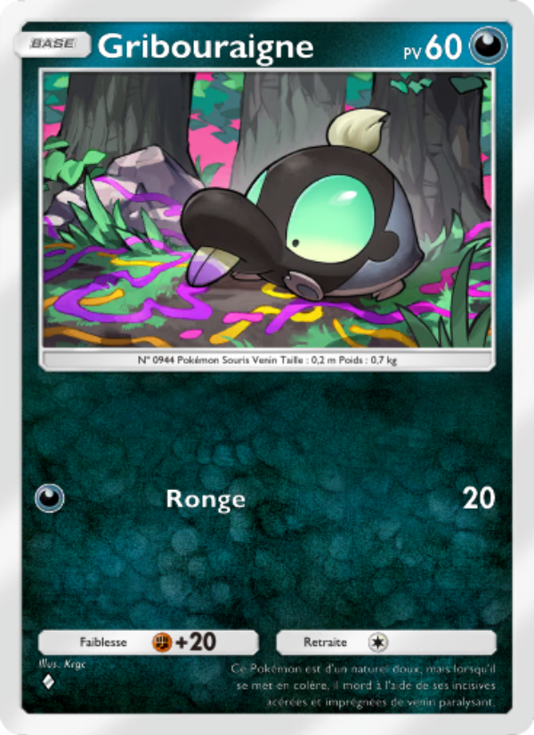 Gribouraigne 050 — Réjouissances Rayonnantes (French Pokémon TCG card)