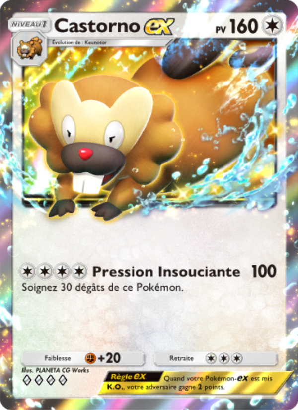Castorno-ex 065 — Réjouissances Rayonnantes (French Pokémon TCG card)