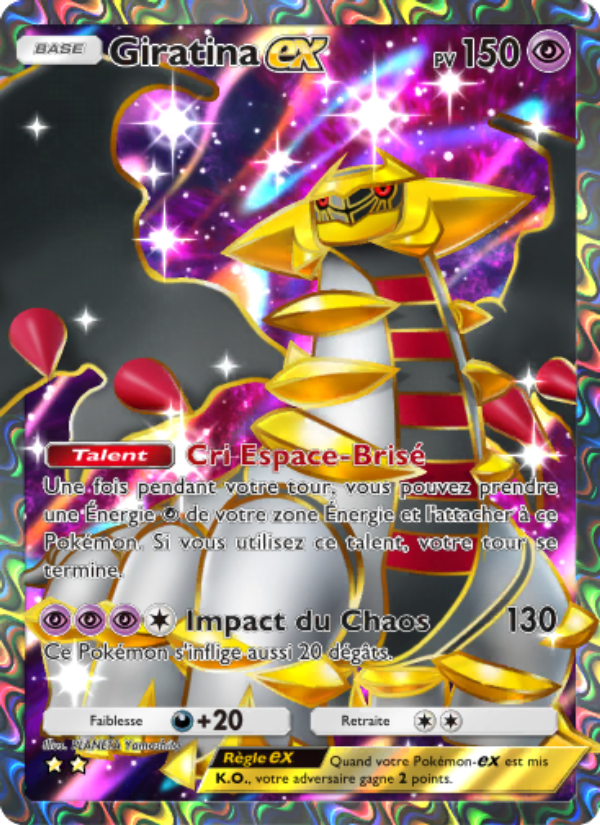 Giratina-ex 083 — Réjouissances Rayonnantes (French Pokémon TCG card)