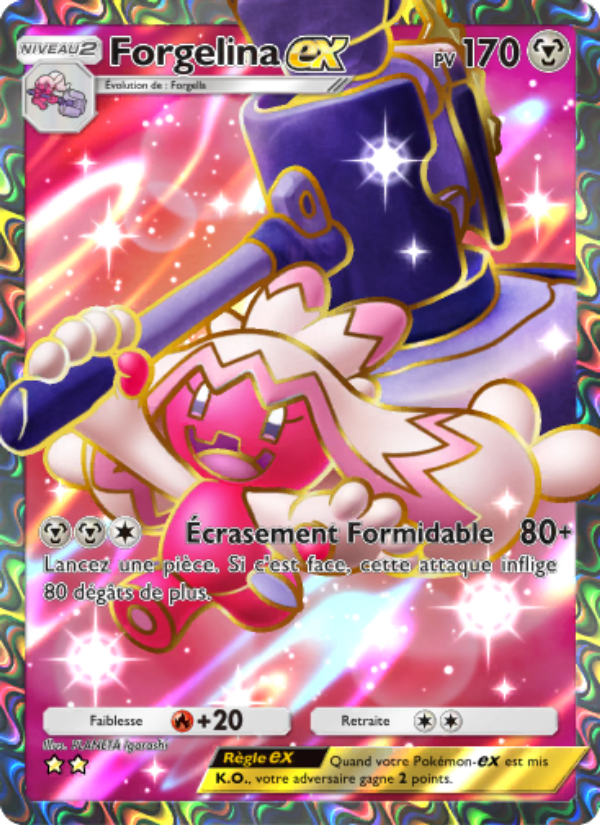 Forgelina-ex 086 — Réjouissances Rayonnantes (French Pokémon TCG card)