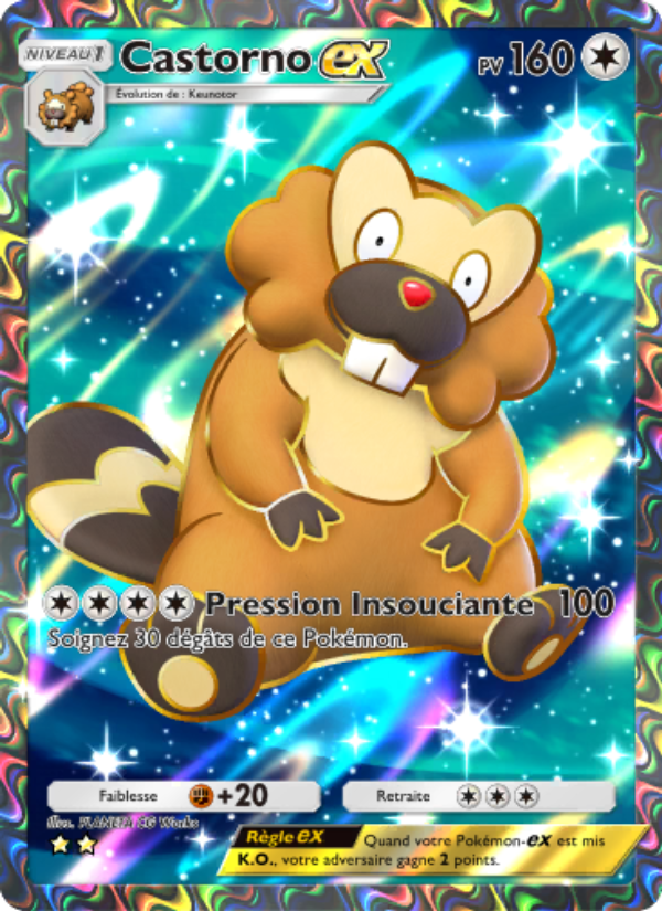 Castorno-ex 087 — Réjouissances Rayonnantes (French Pokémon TCG card)