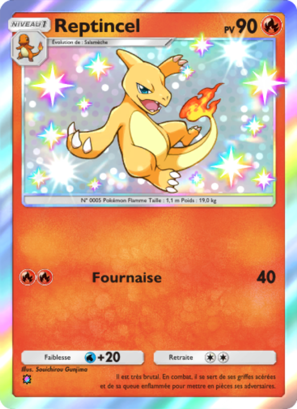Reptincel 100 — Réjouissances Rayonnantes (French Pokémon TCG card)