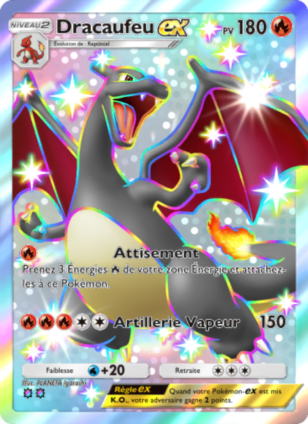Dracaufeu-ex 108 — Réjouissances Rayonnantes (French Pokémon TCG card)