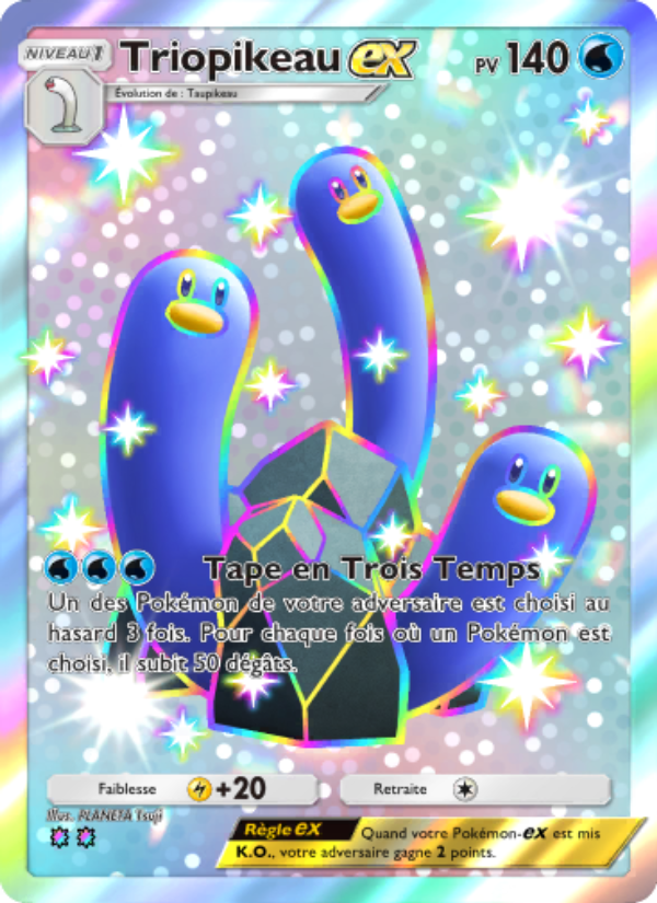 Triopikeau-ex 109 — Réjouissances Rayonnantes (French Pokémon TCG card)