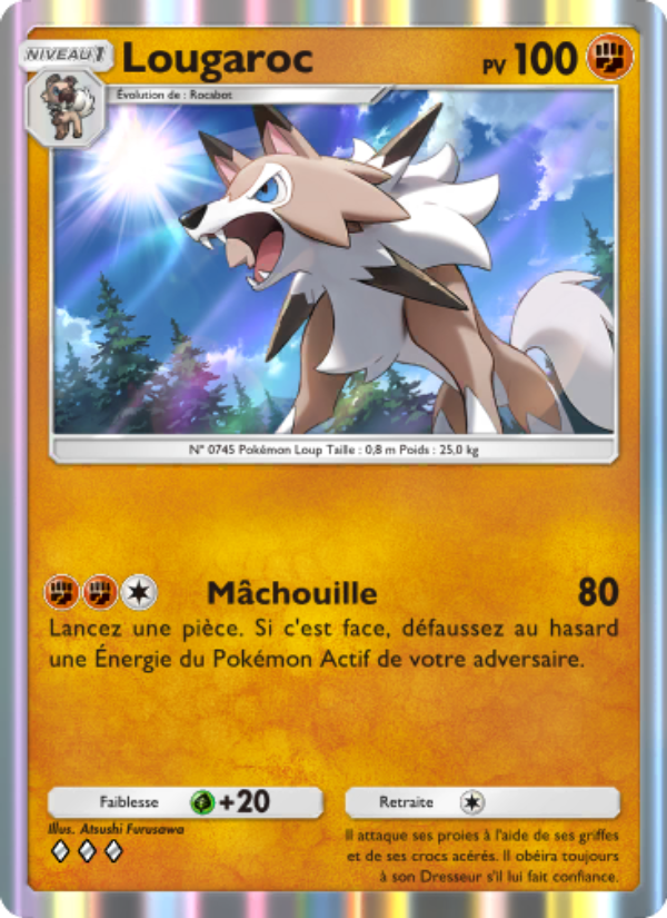 Lougaroc 100 — Gardiens Astraux (French Pokémon TCG card)