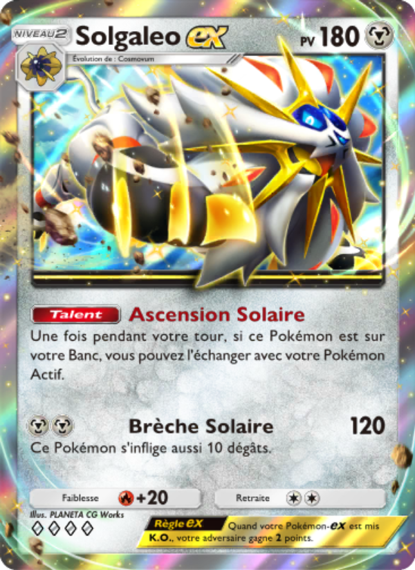 Solgaleo-ex 122 — Gardiens Astraux (French Pokémon TCG card)