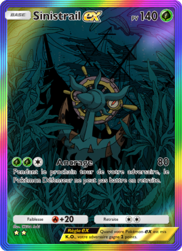 Sinistrail-ex 199 — Gardiens Astraux (French Pokémon TCG card)
