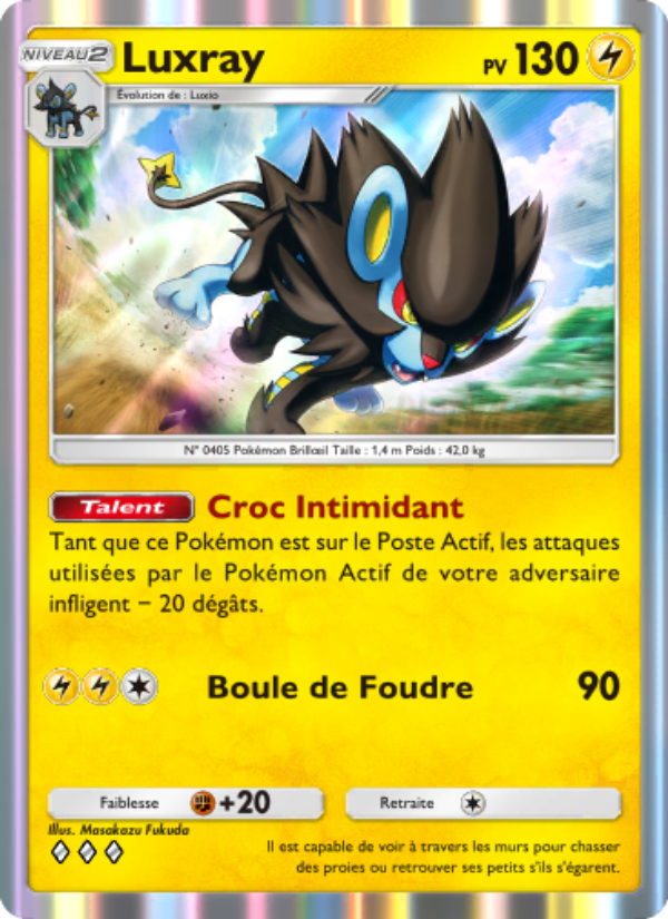 Luxray 015 — Crise Interdimensionnelle (French Pokémon TCG card)
