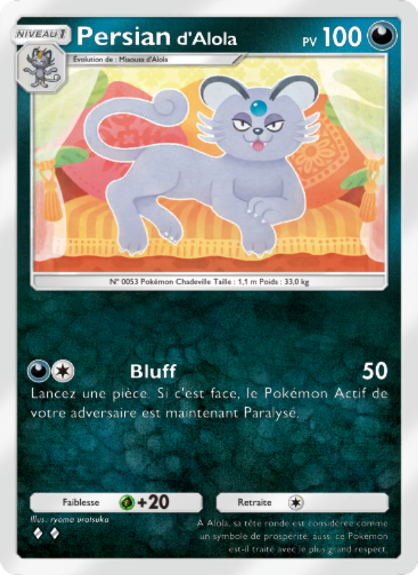 Persian d'Alola 038 — Crise Interdimensionnelle (French Pokémon TCG card)
