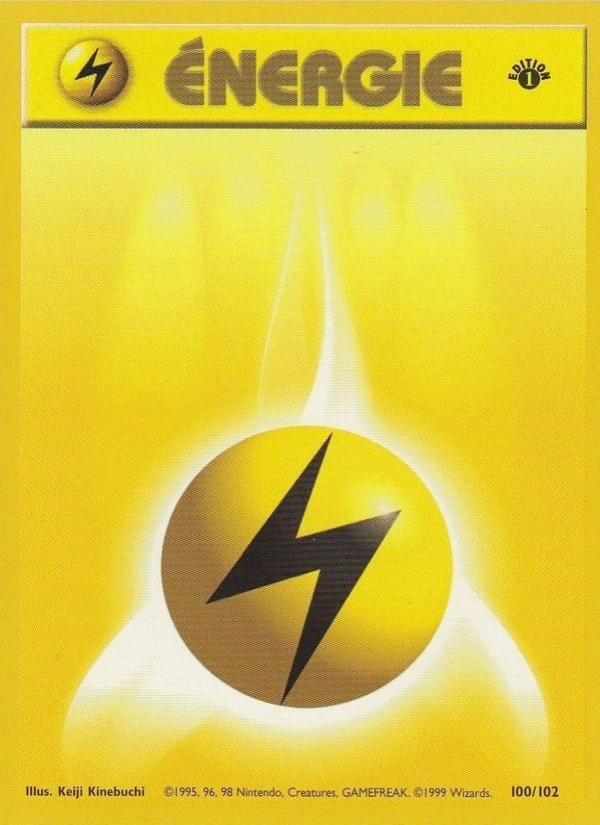 Énergie Électrique 100 — Set de Base (French Pokémon TCG card)