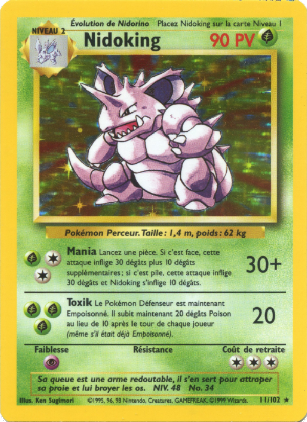 Nidoking 11 — Set de Base (French Pokémon TCG card)