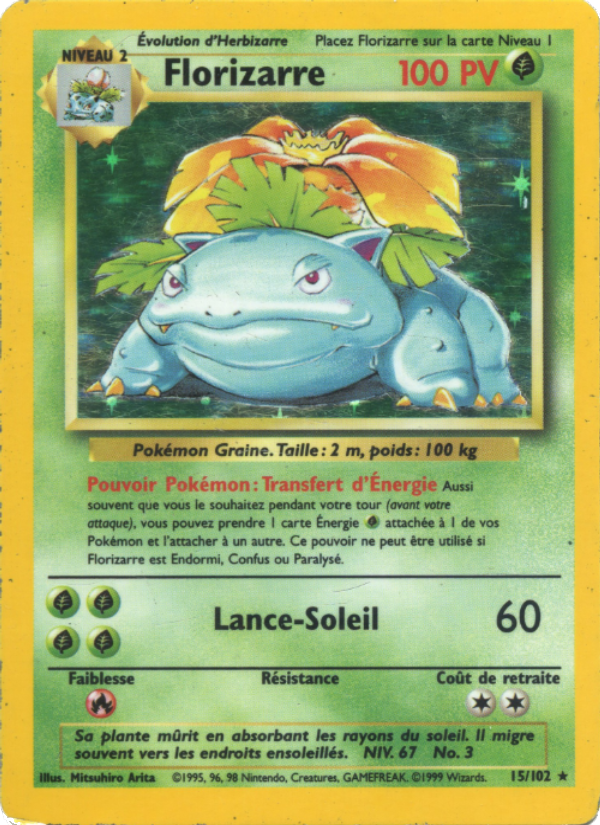 Florizarre 15 — Set de Base (French Pokémon TCG card)