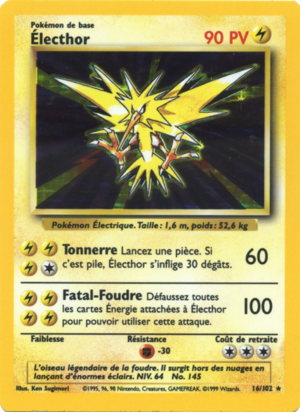Électhor 16 — Set de Base (French Pokémon TCG card)