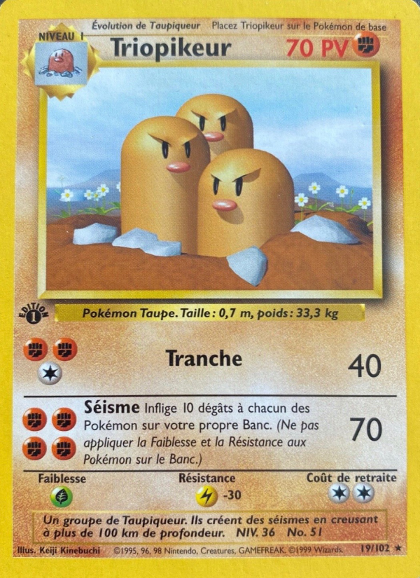 Triopikeur 19 — Set de Base (French Pokémon TCG card)
