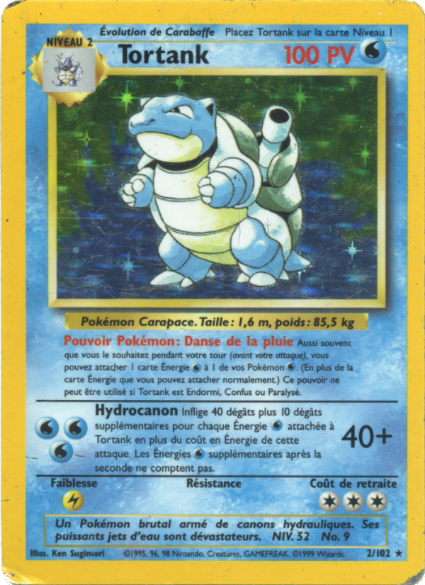 Tortank 2 — Set de Base (French Pokémon TCG card)