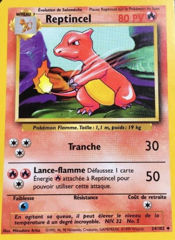 Reptincel 24 — Set de Base (French Pokémon TCG card)