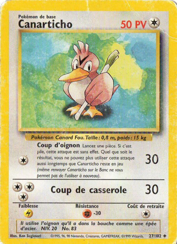 Canarticho 27 — Set de Base (French Pokémon TCG card)