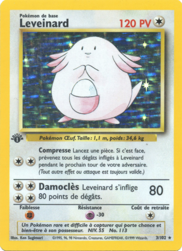 Leveinard 3 — Set de Base (French Pokémon TCG card)
