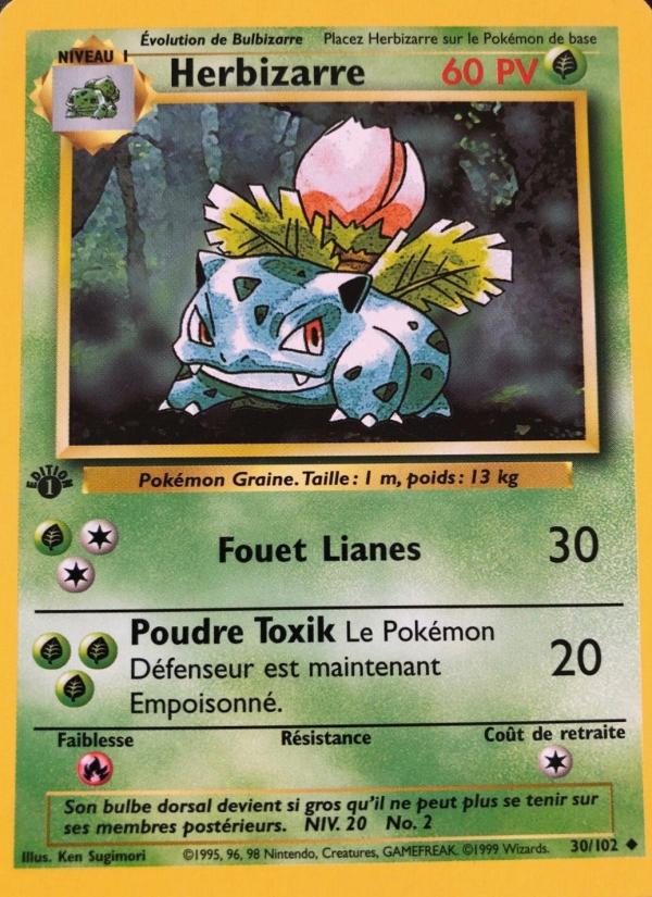 Herbizarre 30 — Set de Base (French Pokémon TCG card)