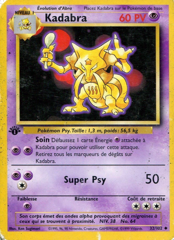 Kadabra 32 — Set de Base (French Pokémon TCG card)