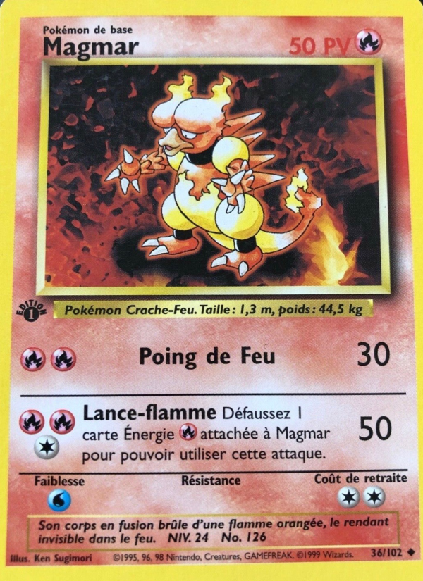 Magmar 36 — Set de Base (French Pokémon TCG card)
