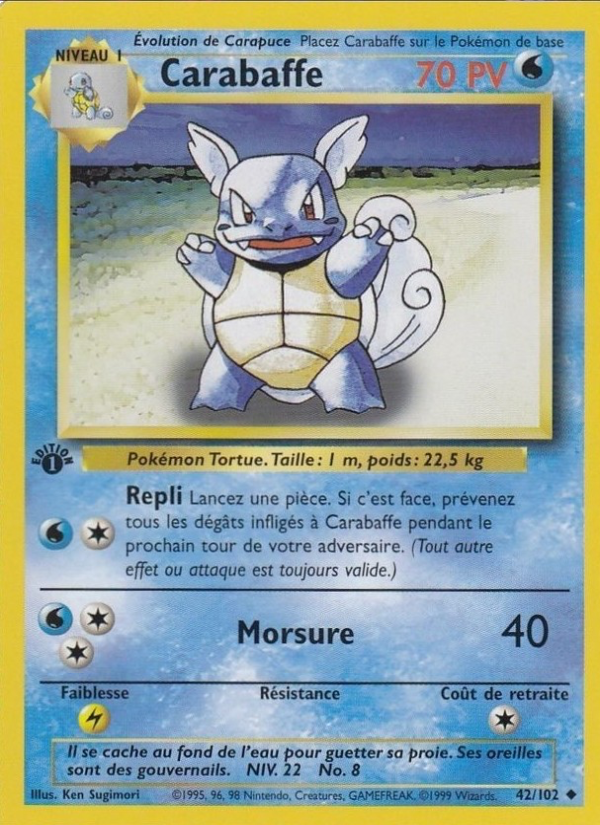 Carabaffe 42 — Set de Base (French Pokémon TCG card)