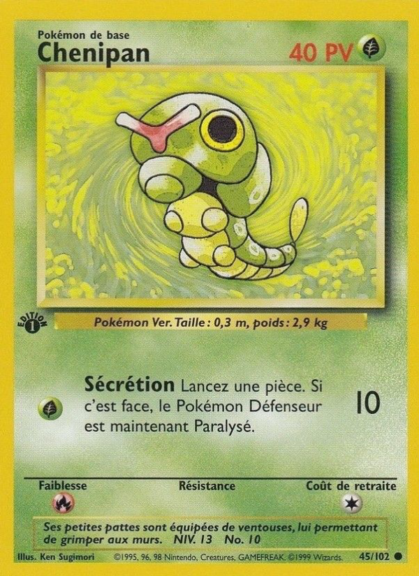 Chenipan 45 — Set de Base (French Pokémon TCG card)