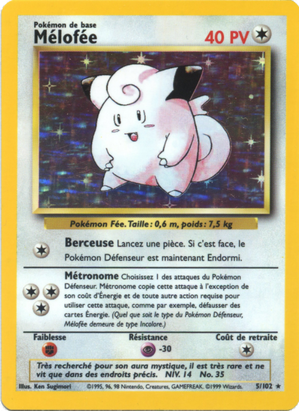 Mélofée 5 — Set de Base (French Pokémon TCG card)