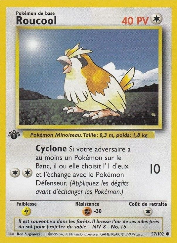 Roucool 57 — Set de Base (French Pokémon TCG card)
