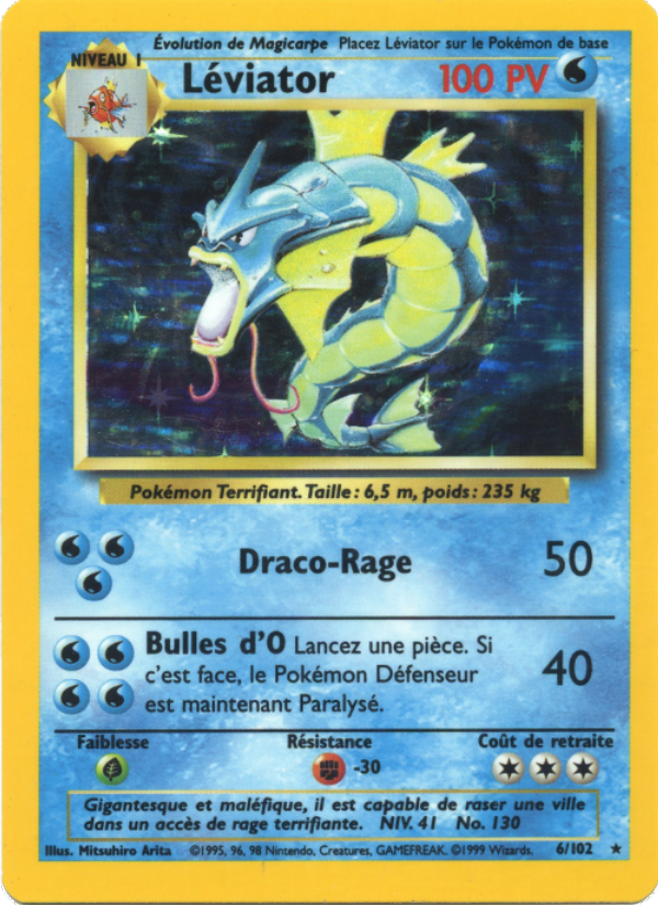 Léviator 6 — Set de Base (French Pokémon TCG card)