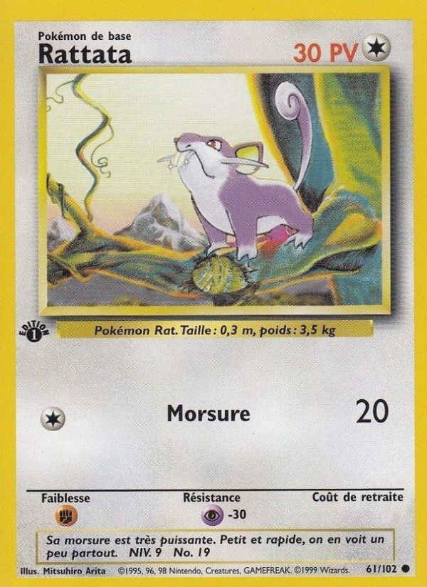 Rattata 61 — Set de Base (French Pokémon TCG card)